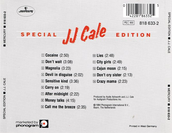 J.J. Cale - Special Edition (Used) (Mint Condition) CD