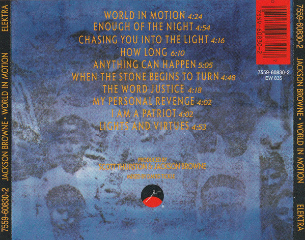 Jackson Browne - World In Motion (Used) (Mint Condition) - CD
