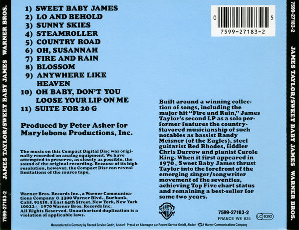James Taylor (2) – Sweet Baby James (Used) (Mint Condition)