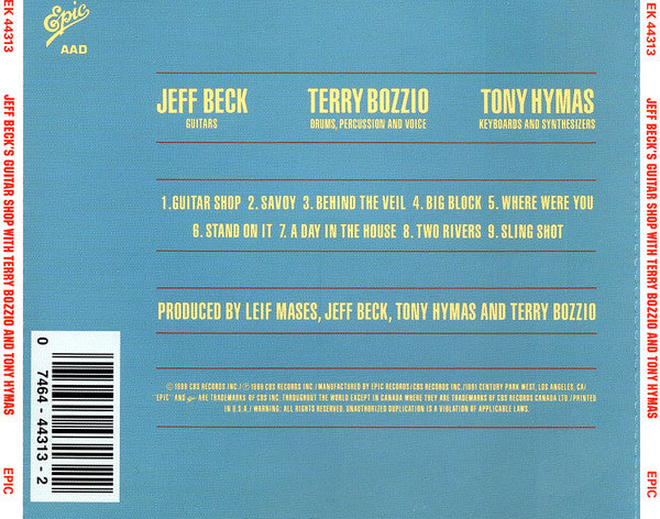 Jeff Beck With Terry Bozzio And Tony Hymas – Jeff Beck's Guitar Shop (Used) (Mint Condition)
