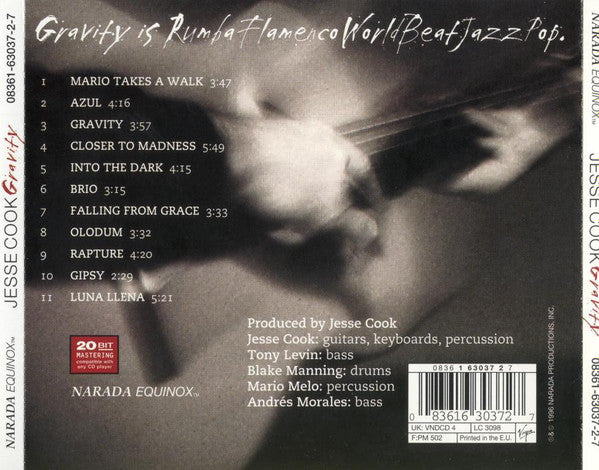 Jesse Cook – Gravity (Used) (Mint Condition) CD