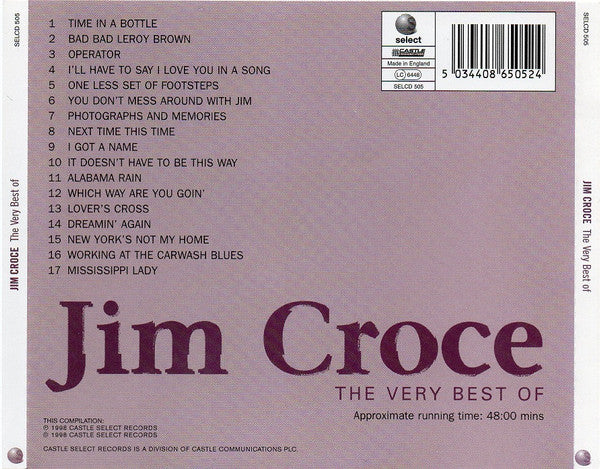 Jim Croce – The Very Best Of (Used) (Mint Condition) CD