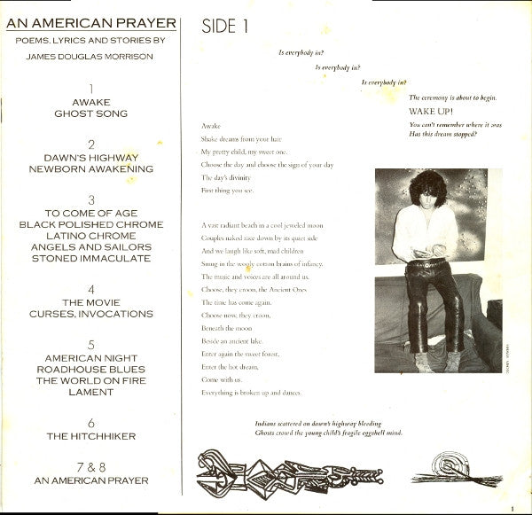 Jim Morrison Music By The Doors – An American Prayer (Used) (Mint Condition) - Vinyl