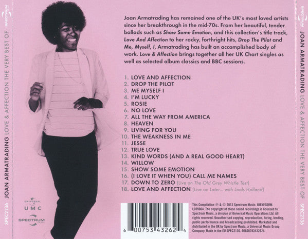 Joan Armatrading - Love & Affection: The Very Best Of (Used) (Mint Condition) CD