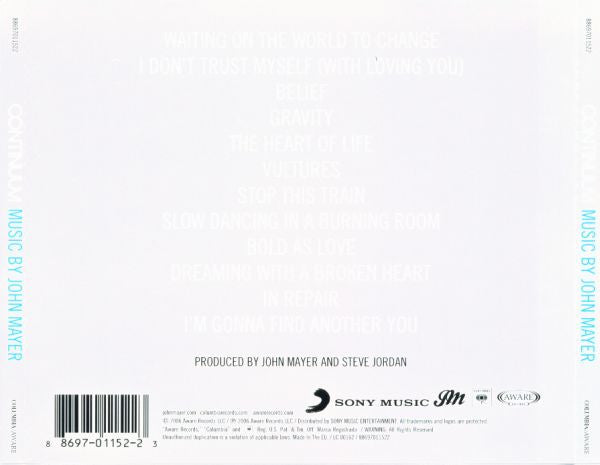 John Mayer – Continuum (Used) (Mint Condition) CD