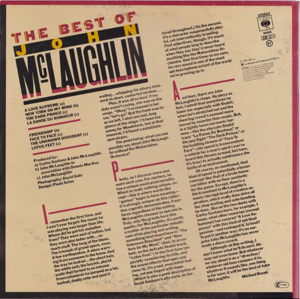 John McLaughlin - The Best Of (Used) (Mint Condition)  Vinyl