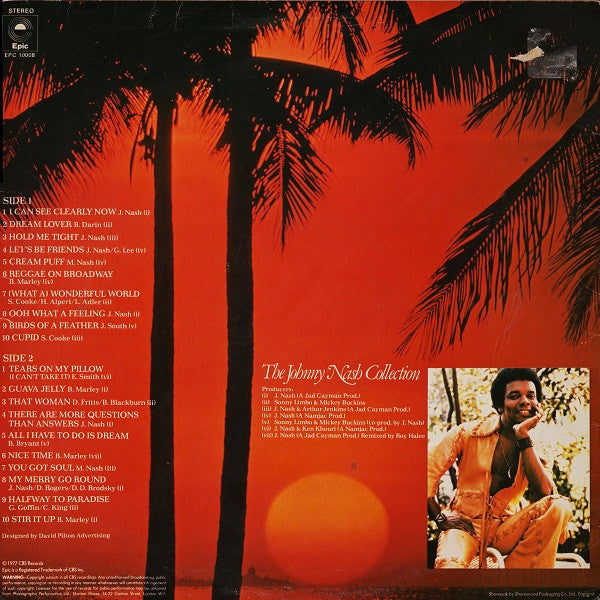 Johnny Nash – The Johnny Nash Collection - 20 Of My Favourite Songs (Used) (Mint Condition) - Vinyl