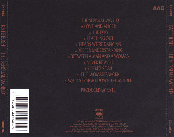 Kate Bush – The Sensual World (Used) (Mint Condition) CD
