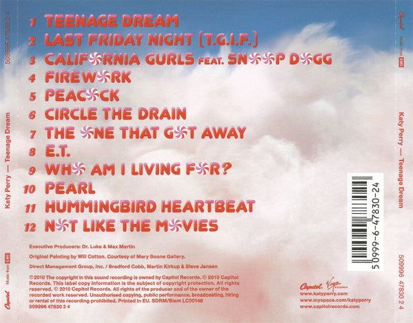 Katy Perry – Teenage Dream (Used) (Mint Condition) CD