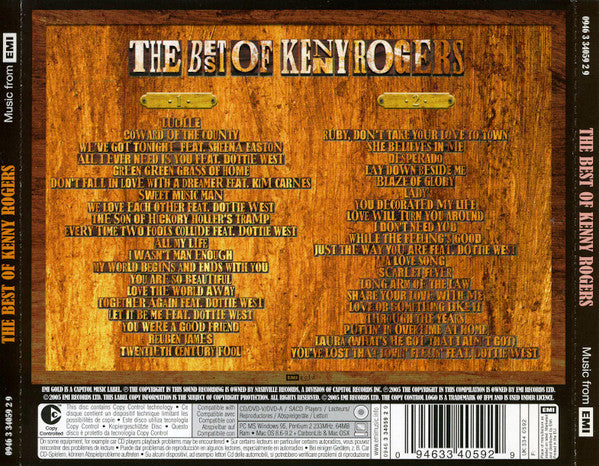 Kenny Rogers – The Best Of 2 Discs (Used) (Mint Condition) CD