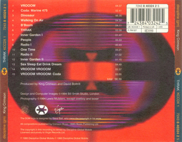 King Crimson – THRAK (Used) (Mint Condition) CD