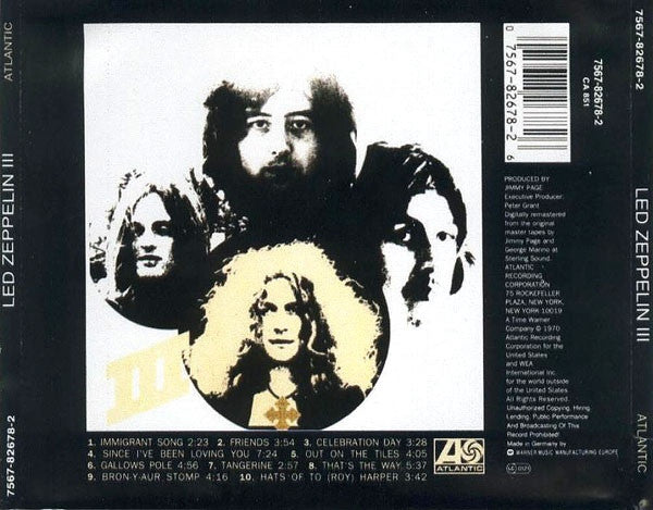 Led Zeppelin – Led Zeppelin III (Used) (Mint Condition) CD