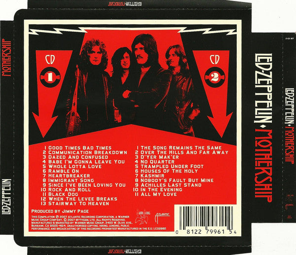 Led Zeppelin – Mothership 2 Discs (Used)(Mint Condition) CD