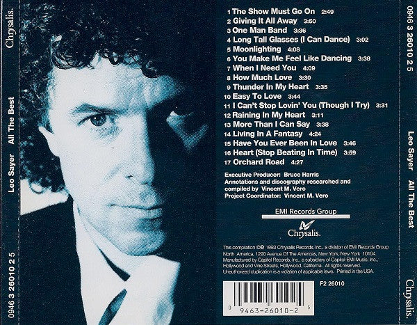 Leo Sayer – All The Best (Used) (Mint Condition) CD