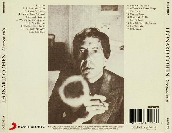 Leonard Cohen – Greatest Hits (Used) (Mint Condition) CD