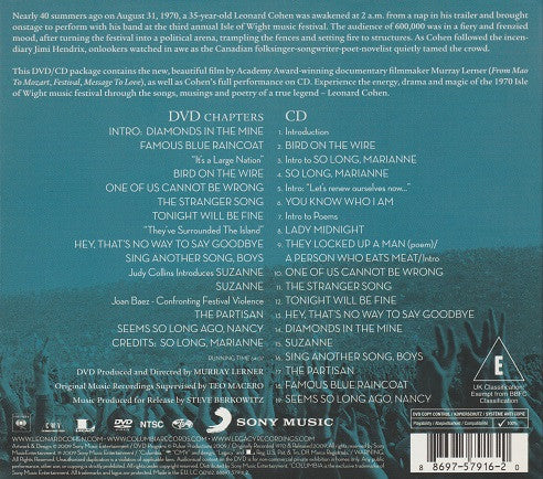Leonard Cohen – Live At The Isle Of Wight 1970 (Used) (Mint Condition) CD
