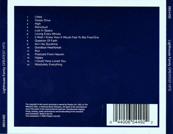 Lighthouse Family - Greatest Hits (Used) (Mint Condition) CD