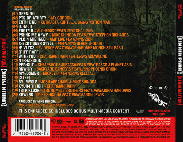 Linkin Park – Reanimation (Used) (Mint Condition) CD
