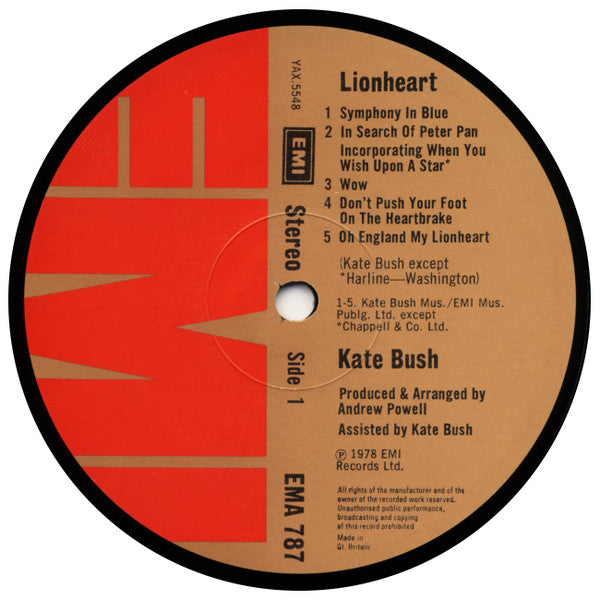Kate Bush – Lionheart (Used) (Mint Condition)