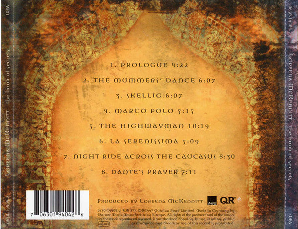 Loreena McKennitt – The Book Of Secrets (Used) (Mint Condition) CD