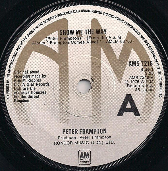 Peter Frampton - Show Me The Way (Used) (Mint Condition) - Vinyl (EP)
