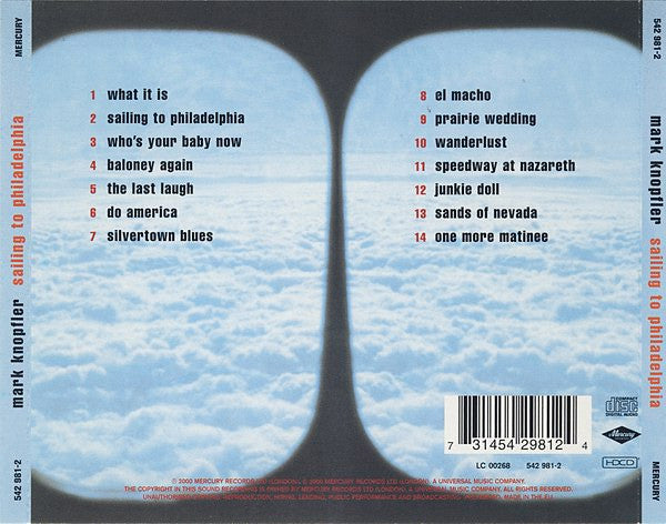 Mark Knopfler - Sailing To Philadelphia (Used) (Mint Condition)