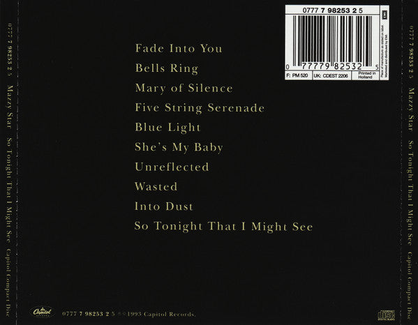 Mazzy Star – So Tonight That I Might See (Used) (Mint Condition) CD