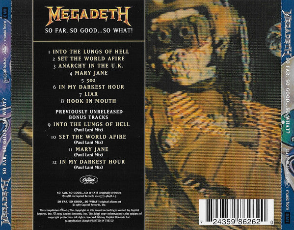 Megadeth – So Far, So Good... So What! (Used) (Mint Condition) CD