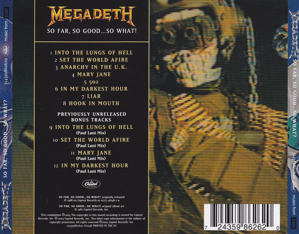 Megadeth – So Far, So Good... So What! (Used) (Mint Condition)