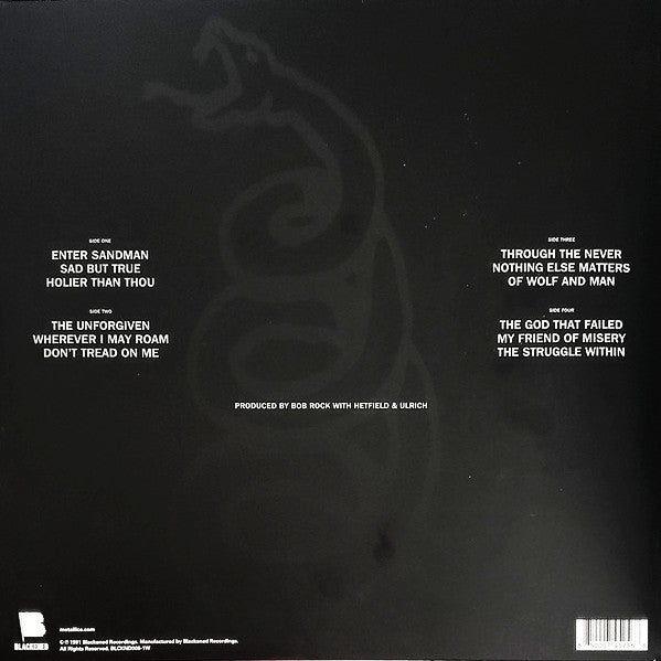 Metallica – Metallica (The Black Album) - 2 Discs (Brand New) Vinyl