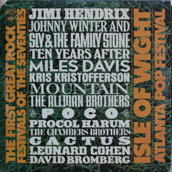 Various - The First Great Rock Festivals Of The Seventies - Isle Of Wight / Atlanta Pop Festival (Used) (Mint Condition) - Vinyl