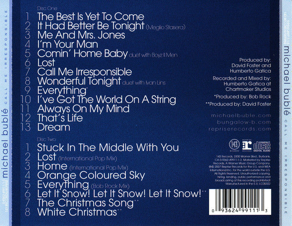 Michael Bublé – Call Me Irresponsible (Used) (Mint Condition) CD