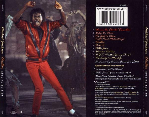 Michael Jackson – Thriller - (Used) (Mint Condition) CD