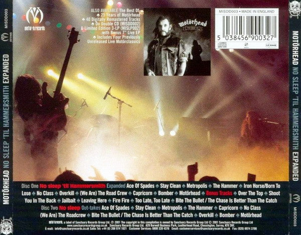 Motörhead – No Sleep 'til Hammersmith - Expanded (Used) (Mint Condition) - CD