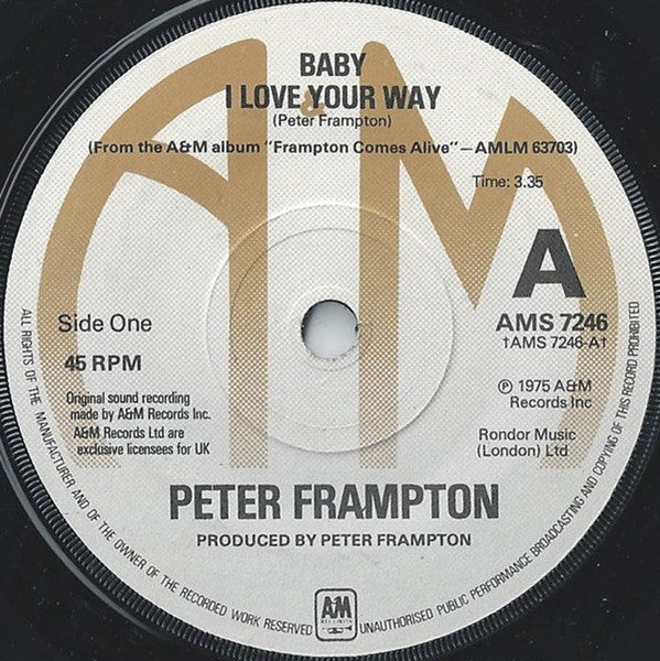 Peter Frampton - Baby I Love Your Way (Used) (Mint Condition) - Vinyl (EP)