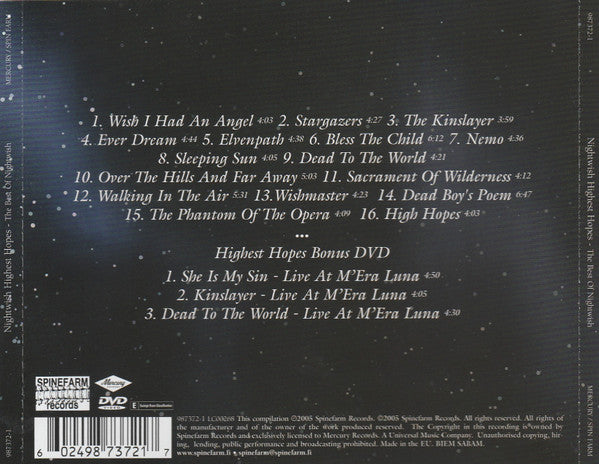 Nightwish – Highest Hopes (The Best Of Nightwish) (Used) (Mint Condition) CD