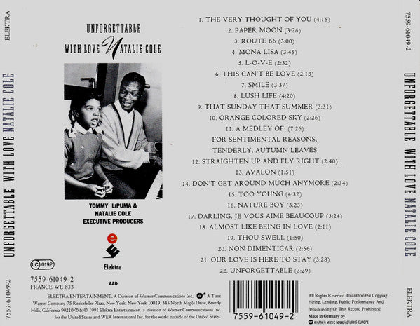 Natalie Cole – Unforgettable With Love (Used) (Mint Condition) CD