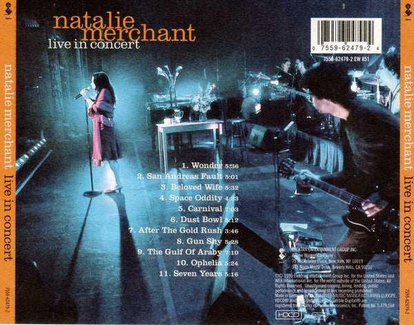 Natalie Merchant – Live In Concert (Used) (Mint Condition) CD
