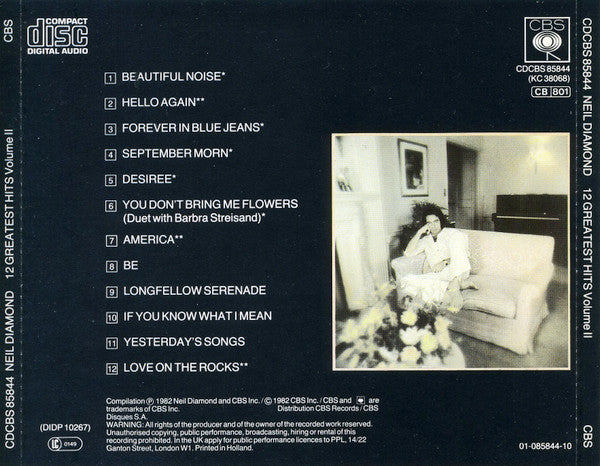 Neil Diamond – 12 Greatest Hits, Volume II (Used) (Mint Condition) CD