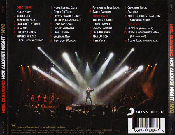 Neil Diamond – Hot August Night / NYC (Live From Madison Square Garden) 2 Discs (Used) (Mint Condition) CD