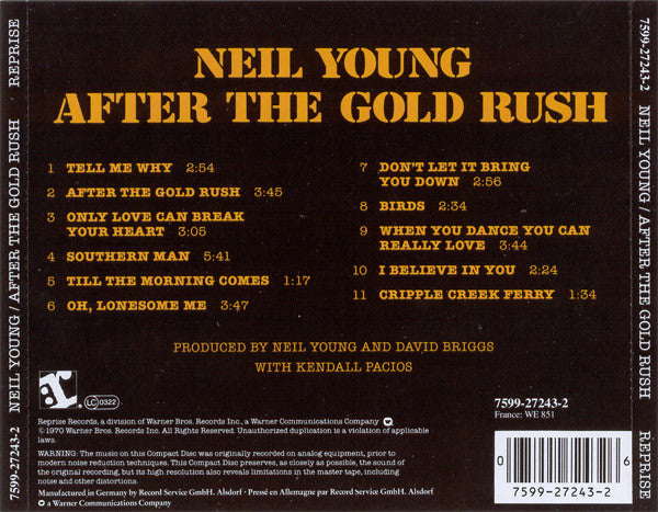 Neil Young - After The Gold Rush (Used) (Mint Condition)
