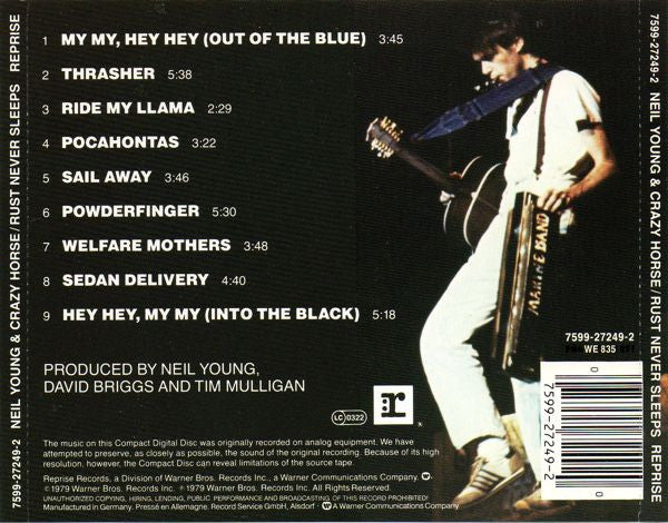 Neil Young & Crazy Horse - Rust Never Sleeps (Used) (Mint Condition) CD