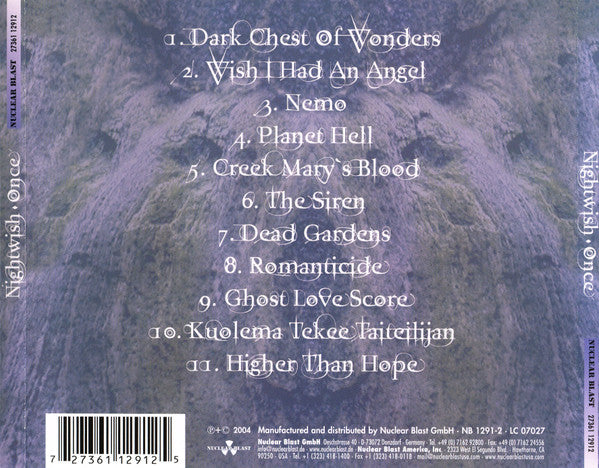 Nightwish – Once (Used) (Mint Condition) CD