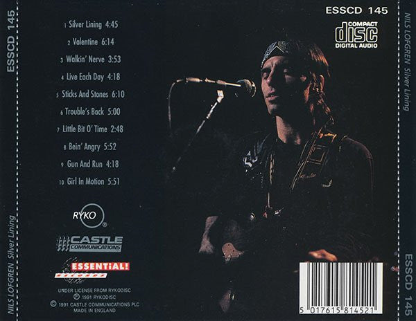 Nils Lofgren – Silver Lining (Used) (Mint Condition) CD