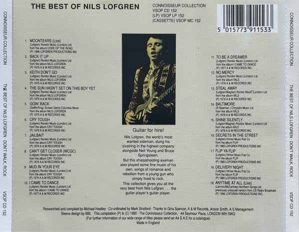 Nils Lofgren – The Best Of Nils Lofgren · Don't Walk. Rock (Used) (Mint Condition) CD