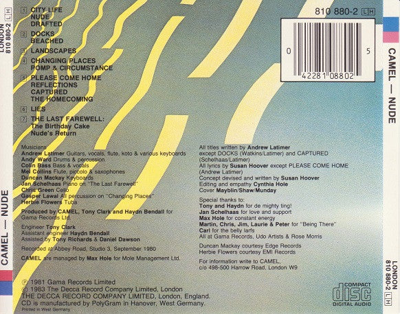 Camel - Nude (Used) (Mint Condition) CD