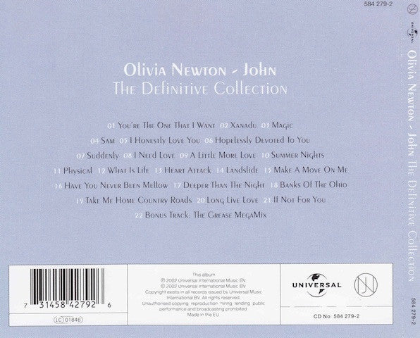 Olivia Newton-John – The Definitive Collection (Used) (Mint Condition) CD