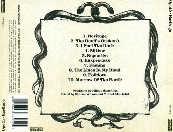 Opeth – Heritage (Used) (Mint Condition) - CD