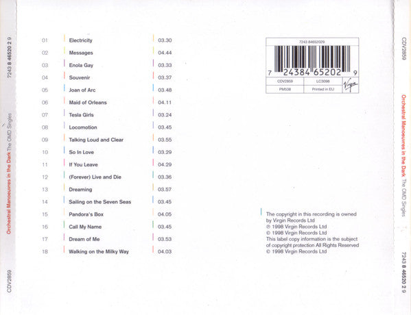 Orchestral Manoeuvres In The Dark – The OMD Singles (Used) (Mint Condition)