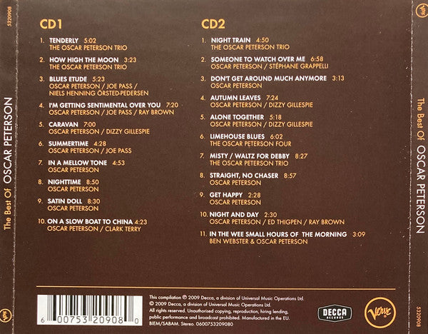 Oscar Peterson - The Best Of Oscar Peterson (Used) (Mint Condition) - CD